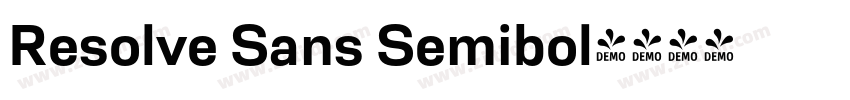 Resolve Sans Semibol字体转换